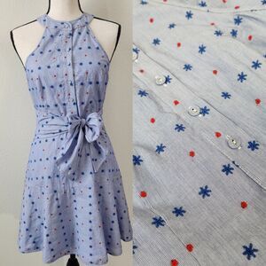 Parker Stars & Dots Tie‎ Waist Dress Size XS Orig $238 Summer July 4th Dress